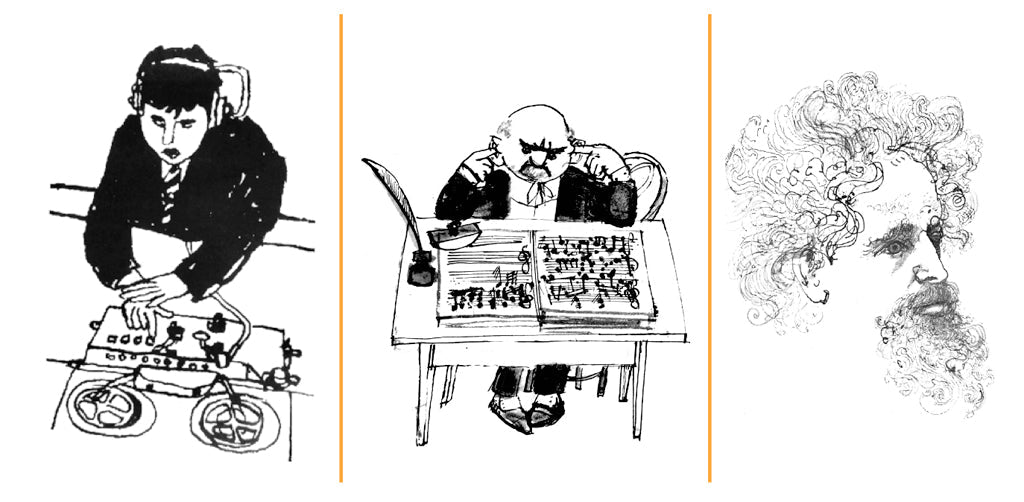 LtoR Illustrations by Bob Gill / André François / Milton Glaser